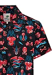 King Kerosin Hawaiian Shirt – Biker Engine Flame Print