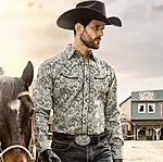 Paisley mustriga westernsärk ace