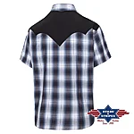 Stars & Stripes Evan Western Shirt – Blue Brown Plaid
