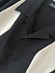 Steady Diamond Duo Bowling Shirt – Black Cream Diamond