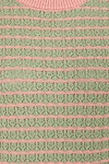 Banned 40s Style Knitted Top - Green Pink Stripes