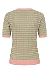 Banned 40s Style Knitted Top - Green Pink Stripes