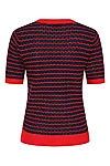 Banned 40s Style Knitted Top – Navy Red Stripes