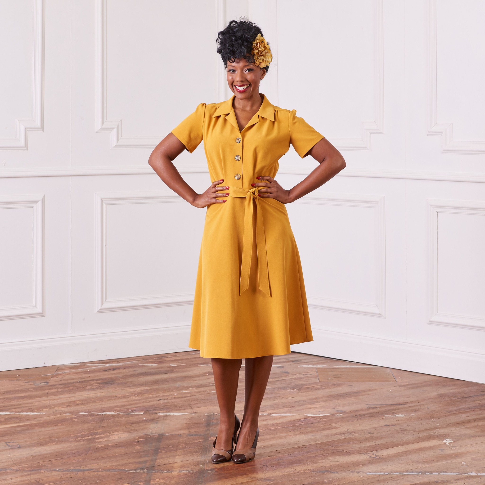 pretty retro dress R&B Vintage Clothing Pretty 40s Shirt Dress Teal Floral