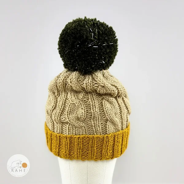 Large pom pom hat for kids.