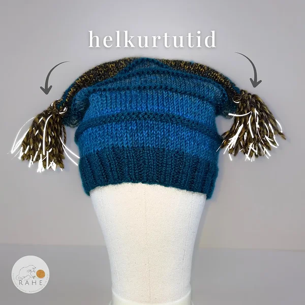 Helkurtutid parandavad nähtavust käsitsi kootud mütsil, sobib lastele ja täiskasvanutele