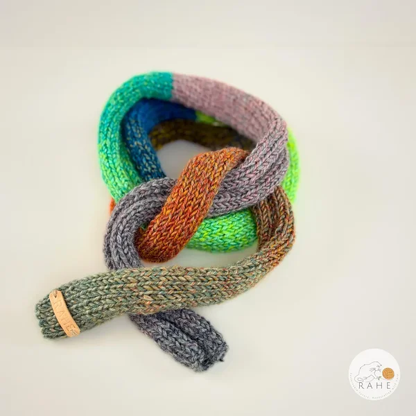 Stretchy and modern narrow and long handmade scarft for girls and women