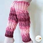Handmade vegan friendly acrylic leg warmers ombre pink purple rahecraft