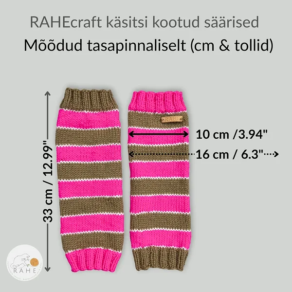 Laste triibulised meriinosäärised, roosa ja beež – käsitsi kootud Eestis, kaunis käsitöökingitus RAHEcraftilt. Laste triibulised meriinosäärised, roosa ja beež – käsitsi kootud Eestis, kaunis käsitöökingitus RAHEcraftilt.