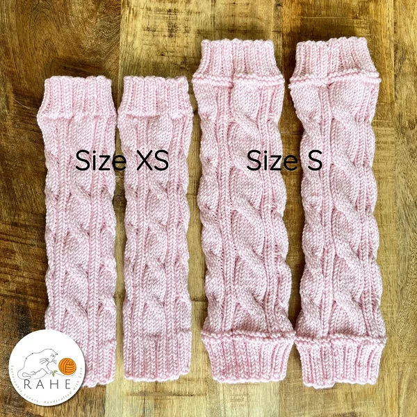 Kahvatu roosad kootud meriinovillased säärised tüdrukutele