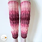 Ombre pink purple handmade acrylic leg warmers vegan friendly rahecraft