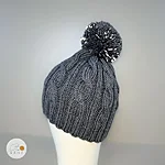 Rahecraft cable knit hat merino wool dark grey 2