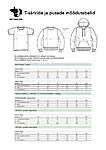 Evs merch suurused