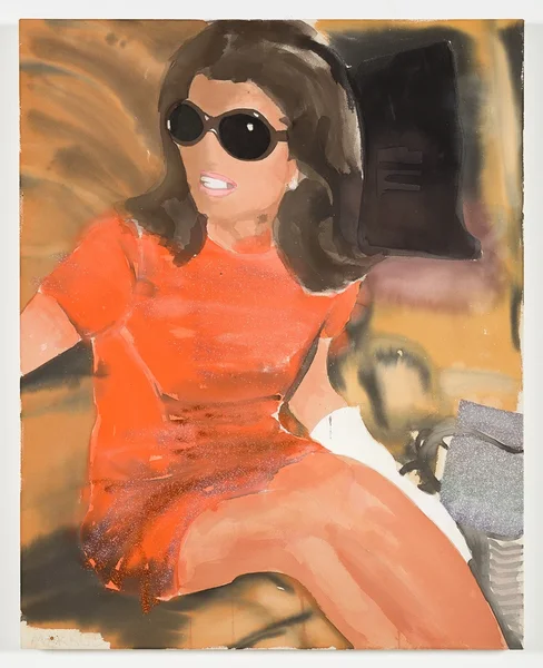 Jackie 2015 acrylic and graphite on canvas 40 x 30 in