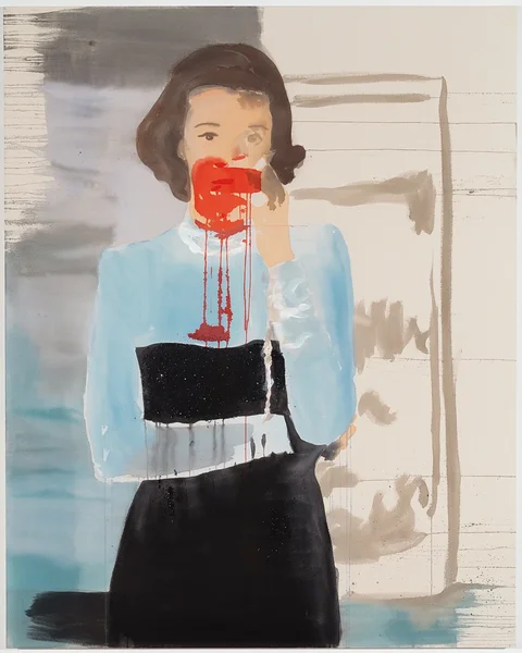 Babe Paley I 2014 acrylic and graphite on canvas 60 x 48 in