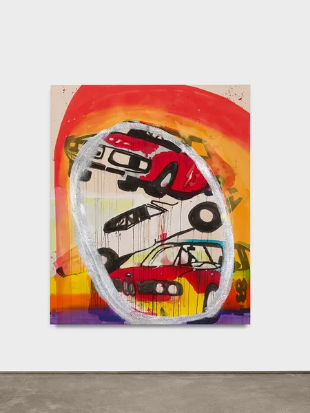 Untitled 2023 acrylic and glitter on canvas 72 x 60 in