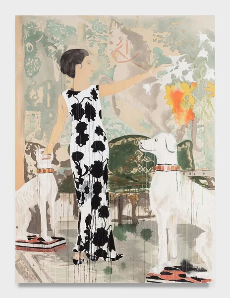 Consuelo Crespi, 2014, acrylic and graphite on canvas, 72 x 60 in 