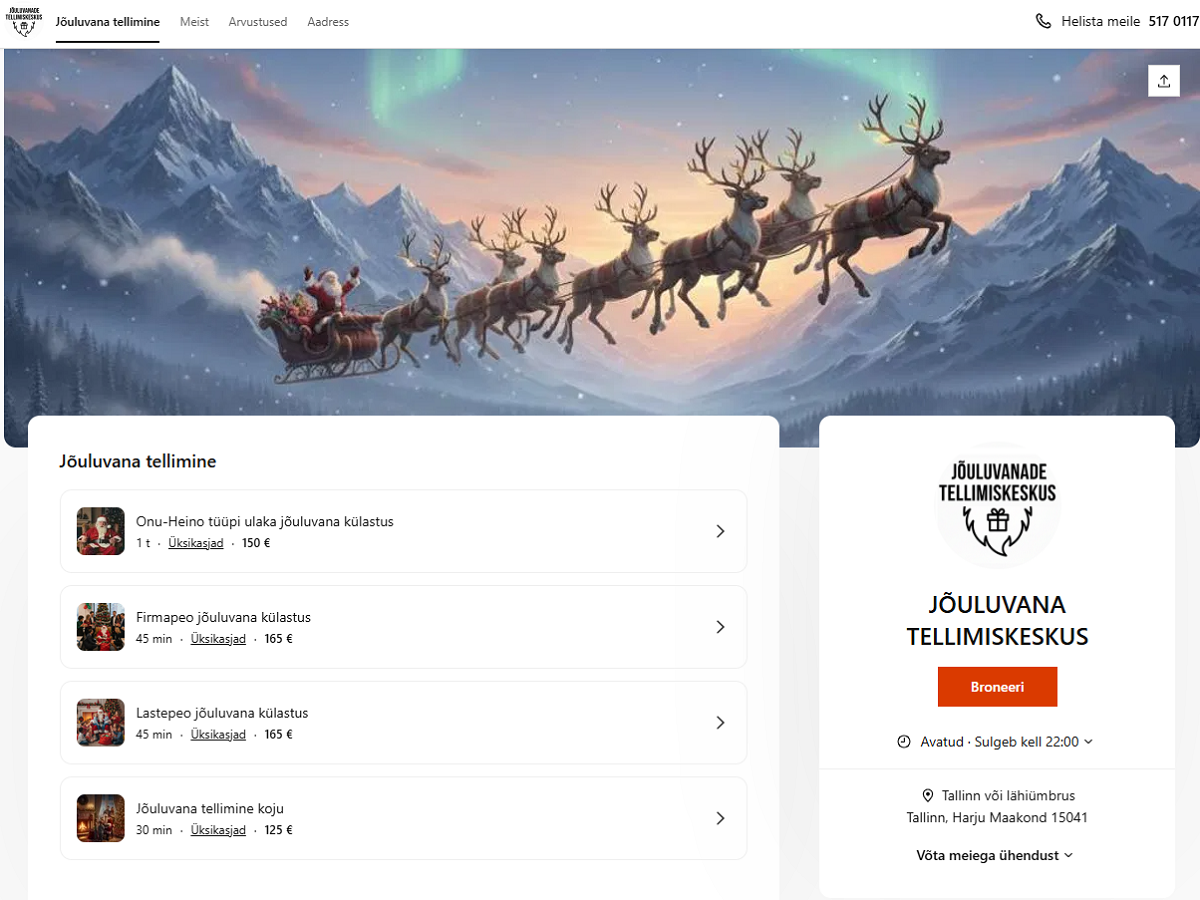 Jõuluvana tellimine Tallinnas