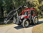 Bmf905hp with tilting head on a tractor with timber balde (3)