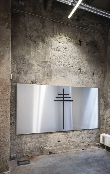 Kolmikrist, UV-print alumiiniumil, 300x150 cm, 2021