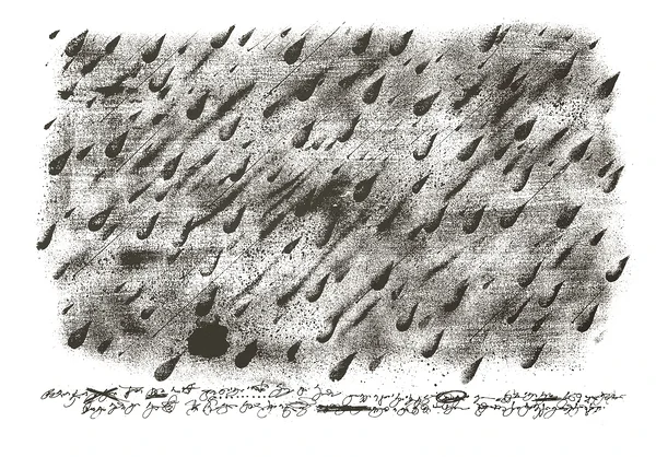 BLACK RAIN, siiditrükk, 44x65 cm, 1993