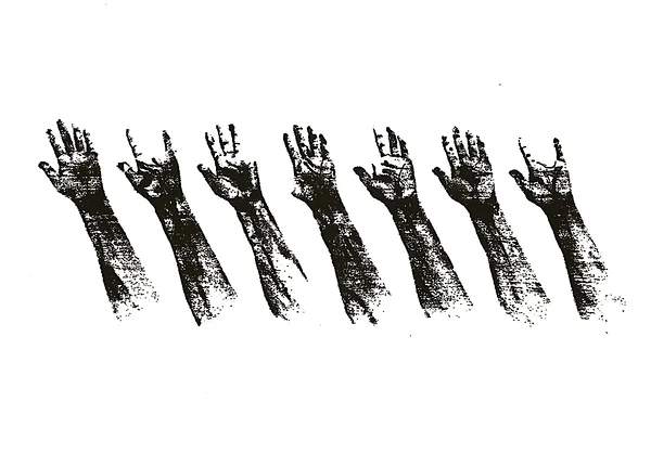 HÜVASTI!, siiditrükk, ?x? cm, 1986(?)