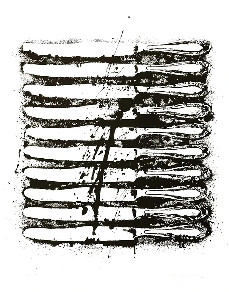 LAUAHÕBE, siiditrükk, 42x37 cm, 1983