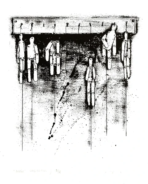 NAGI, siiditrükk, 42x37 cm, 1983