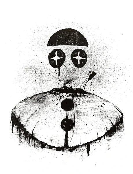 PIERROT, siiditrükk, 42x38 cm, 1983