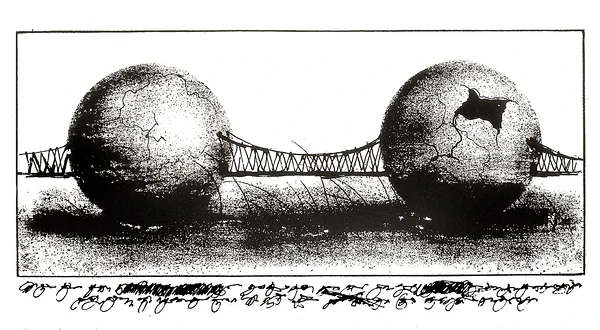 SILLAD, siiditrükk, 31x66 cm, 1993