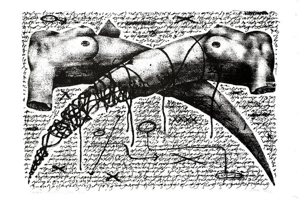 SKABA, siiditrükk, 61x87 cm, 1992