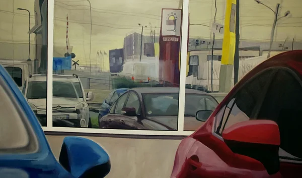 "Fragment reflektsioonist". 2017. Õli lõuendil. 120x160 cm. Erakogus