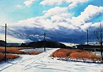 "11:46, Kohtla-Järve". 2020. Õli lõuendil. 70x100 cm. Erakogus