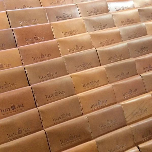 Leather wallets — a Stella Soomlais corporate gift
