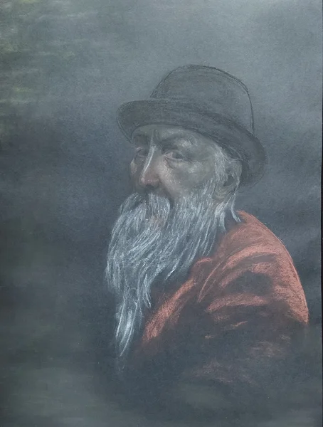 Vana mees. Portree eeskujuks oli internetist leitud foto.