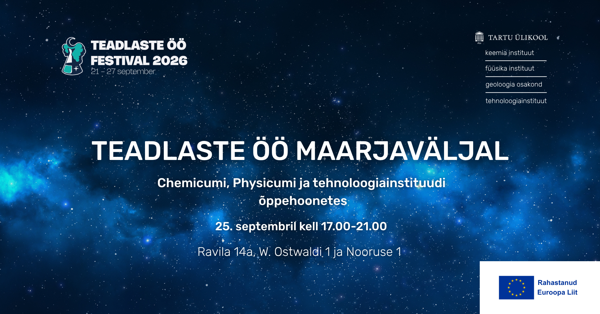 Teadlaste öö Maarjaväljal 2026 „Energia jäävuse teadus“