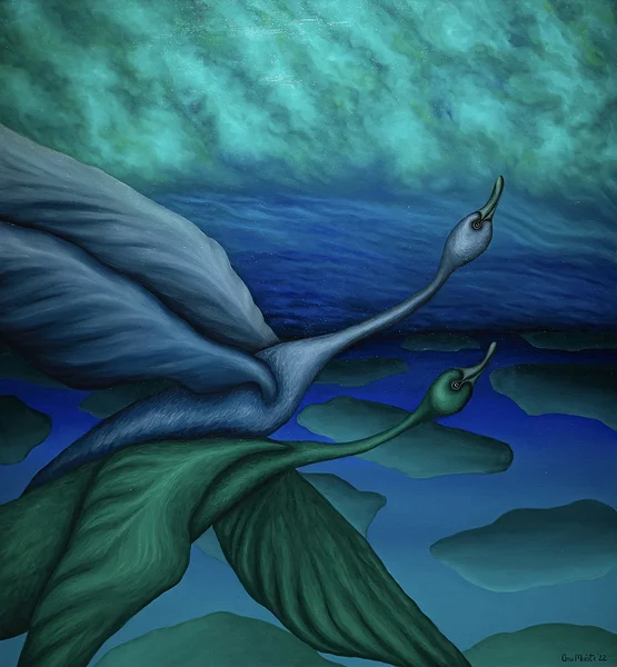 Deep Blue, Oil on Canvas, 2023