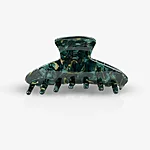 Tumeroheline marmormustriline juukseklamber – Lume Royal Green