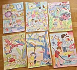 Everything painted on A3 sized papers with watercolours