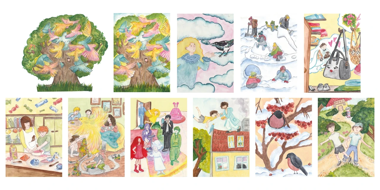 Illustratsioonid A3 paberitel on valmis ja ootavad arvutisse skännimist