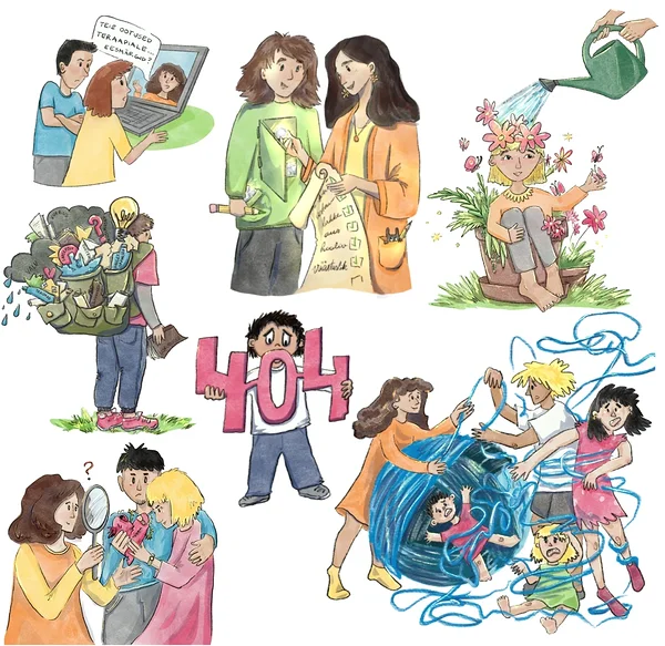 Illustrations for a website